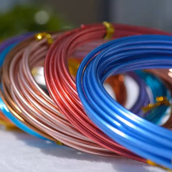 0.16mm 0.18mm Rollo Rectangular Plano Redondo Aleación de construcción Cable eléctrico de aluminio revestido de cobre Alambre de soldadura revestido de acero de aluminio para generador de motor